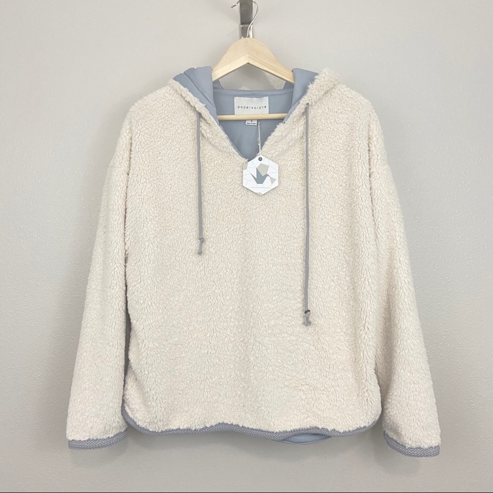 NWT Paper Crane| Ivory Fuzzy Pullover Sweater